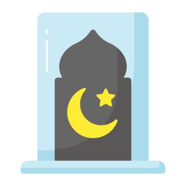 Modern ve modaya uygun Ay ve yıldız vektör tasarımı, kullanımı kolaydır