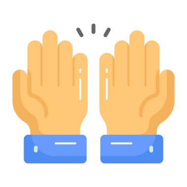 Dua eden eller, trend biçiminde vektör tasarımı, simgeyi kullanması kolay