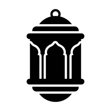 İslami fener vektör tasarımı, modern tarzda taşınabilir ışık simgesi