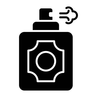 Modern tarzda parfüm şişesi ikonu, düzenlenebilir şekilde parfüm şişesi vektörü.