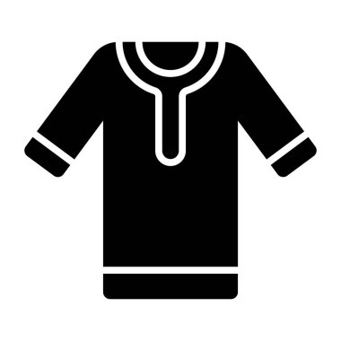 Tuniğin modern tarzdaki yaratıcı tasarım vektörü, kültürel kıyafetlerin modaya uygun simgesi