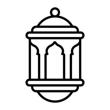 İslami fener vektör tasarımı, modern tarzda taşınabilir ışık simgesi
