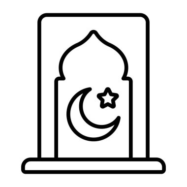 Modern ve modaya uygun Ay ve yıldız vektör tasarımı, kullanımı kolaydır