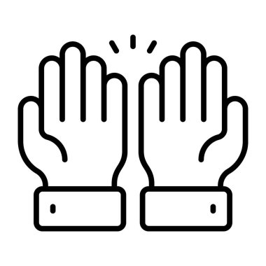 Dua eden eller, trend biçiminde vektör tasarımı, simgeyi kullanması kolay