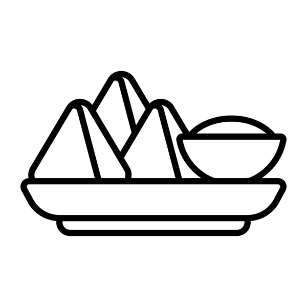 Візьміть Смачну Самосу Дизайном Соусу Векторний Дизайн Традиційна Їжа Іфтар — стоковий вектор