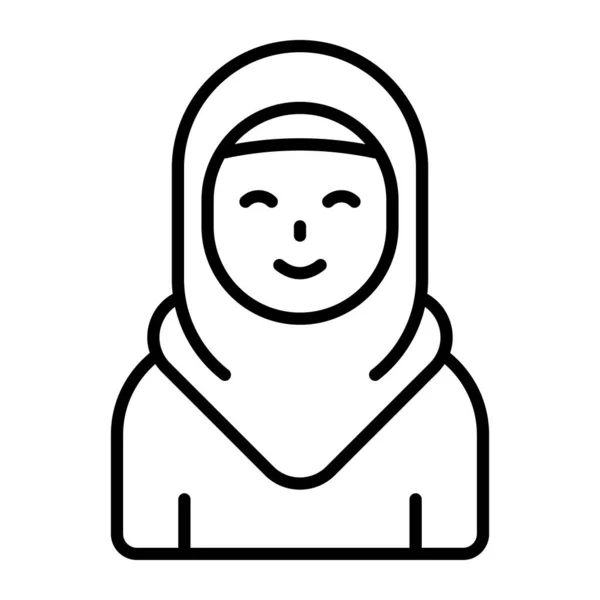 stock vector Girl wearing hijab showing concept of muslim girl icons