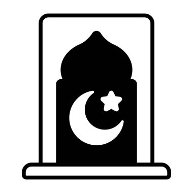 Modern ve modaya uygun Ay ve yıldız vektör tasarımı, kullanımı kolaydır