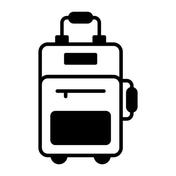 Seyahat Çantası Vektör Tasarımı Düzenlenebilir Biçimli Bagaj Premium Simgesi — Stok Vektör
