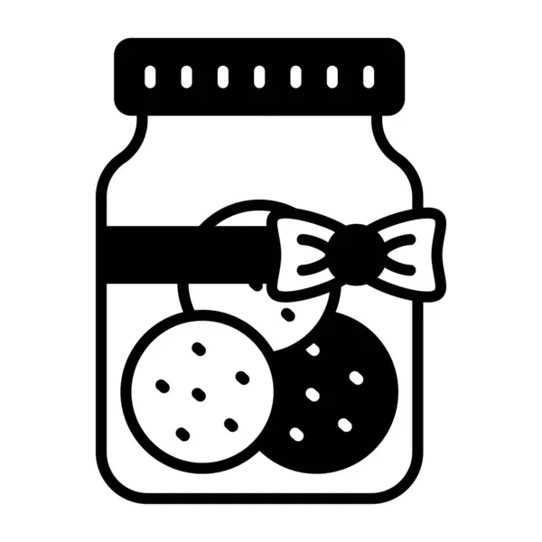 Icône Soigneusement Conçue Pot Cookies Dans Style Moderne Icône Facile — Image vectorielle