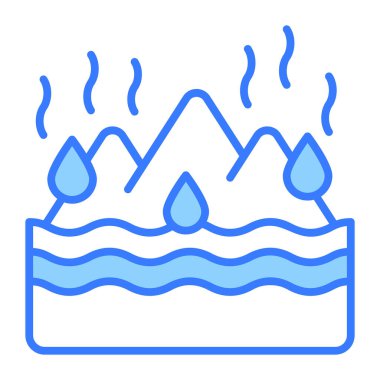 Eriyen Buzulların trend tarzında inanılmaz bir vektör tasarımı, dünya ikonu