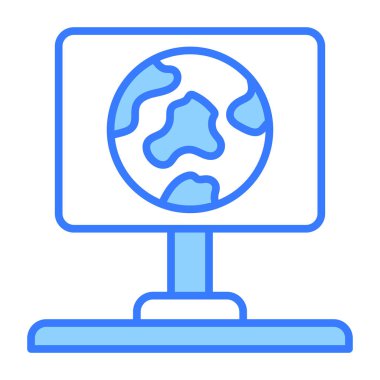 Reklam panosundaki dünya küresi, ekoloji reklamının vektör tasarımını modern tarzda, Dünya Günü simgesi olarak gösteriyor.