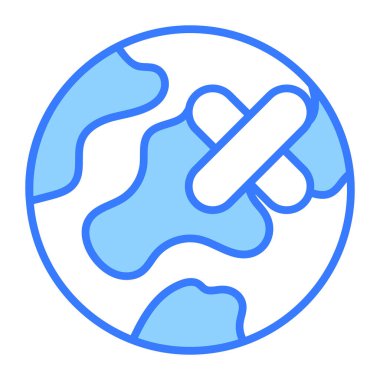 Moda tarzında Gaia 'nın güzel tasarım simgesi, dünya vektörünü, dünya ikonu tasarımı