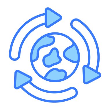 Moda tarzında Gaia 'nın güzel tasarım simgesi, dünya vektörünü, dünya ikonu tasarımı