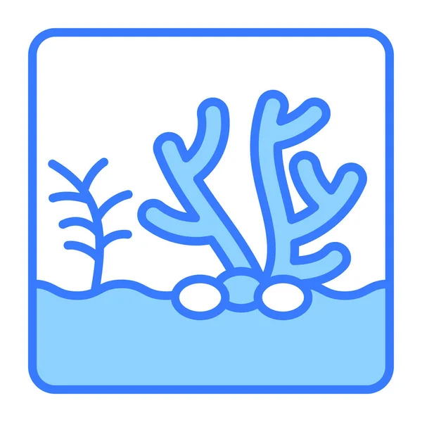 Ein Erstaunlicher Vektor Von Korallenriffen Modernem Stil Einfach Bedienendes Symbol — Stockvektor