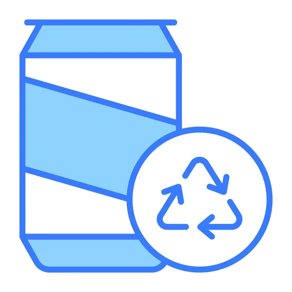 Moderne Handgefertigte Recycling Vektor Ökologische Konzept Ikone Premium Stil — Stockvektor