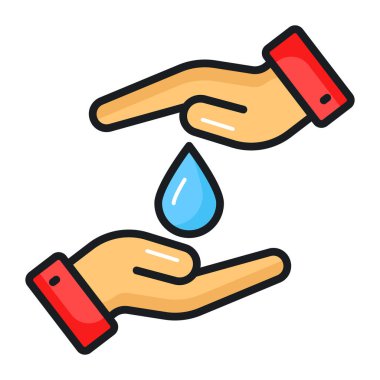 Su damlası, su ikonunu gösteriyor modern tarzda tasarruf, vektör kullanımı kolay, dünya günü simgesi