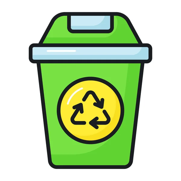 Çöp Tenekesinin Çöp Kutusunun Çöp Kutusu Simgesinin Inanılmaz Vektörüne Bakın — Stok Vektör