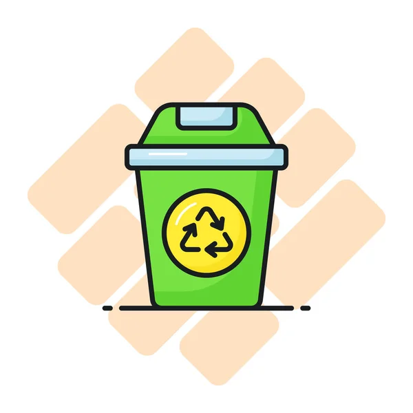 Çöp Tenekesinin Çöp Kutusunun Çöp Kutusu Simgesinin Inanılmaz Vektörüne Bakın — Stok Vektör