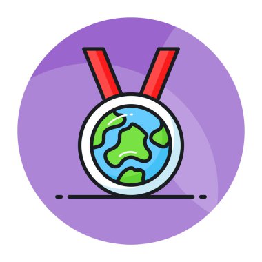 Modern ve moda tarzda, beyaz arka planda izole edilmiş eko madalyanın şaşırtıcı bir vektör tasarımı