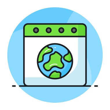 Dünya takviminde dünya sağlık gününün konsept simgesini modern tarzda gösteren dünya küresi