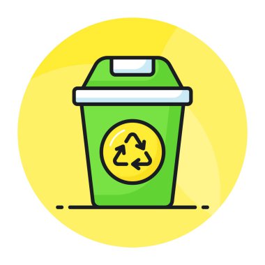 Çöp tenekesinin, çöp kutusunun, çöp kutusu simgesinin şu inanılmaz vektörüne bakın.