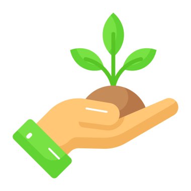 Tomurcuklanma kavramı, bitki bakımının modern stil, tarım ve tarım, doğa bakımı vektör tasarımı ikonudur.