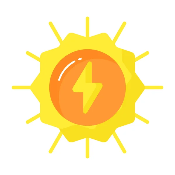 Dikkatli Tasarlanmış Güneş Enerjisi Vektörü Güneş Enerjisinin Premium Simgesi — Stok Vektör