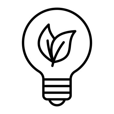 İçerideki ampul ekolojik fikrin vektörünü modada, sürdürülebilir ekolojik enerji simgesinde ve kullanması kolay yaratıcı lambada göstersin.