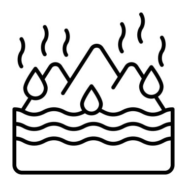 Eriyen Buzulların trend tarzında inanılmaz bir vektör tasarımı, dünya ikonu