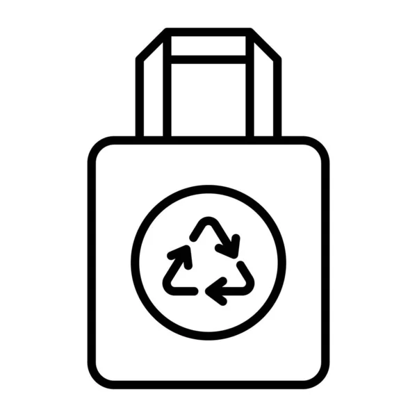 Düzenlenebilir Biçimdeki Çanta Geri Dönüşümünün Dikkatlice Hazırlanmış Vektör Tasarımı Simgeyi — Stok Vektör