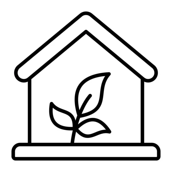 stock vector Leaves plant with home denoting concept icon of eco house, greenhouse vector