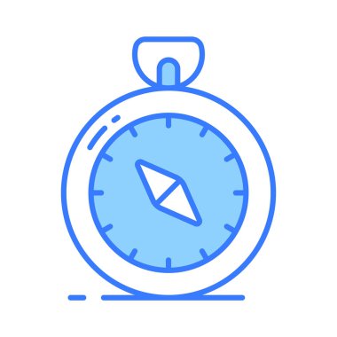 Modern stil, navigasyon aracı simgesinde pusula inanılmaz bir vektör tasarımı