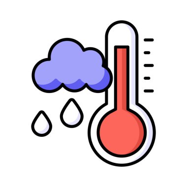 Modern stilde hava simgesinin güzel dizayn edilmiş vektörü, simgeyi kullanması kolay
