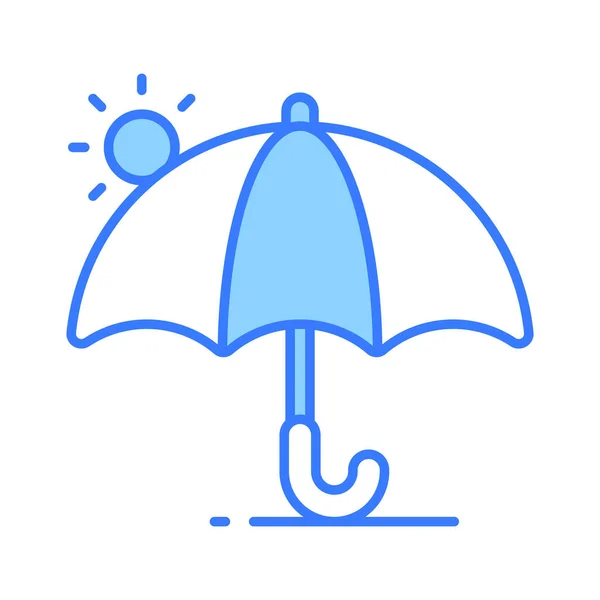 Umbrella Icon Represents Protection Rain Sun Modern Vector Sunshade — Stock Vector