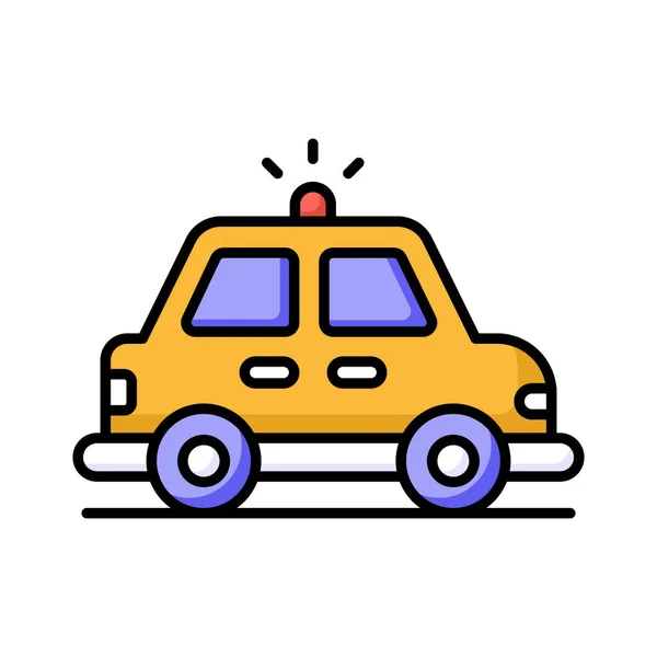 Une Icône Taxi Dans Style Branché Automobile Transport Local — Image vectorielle