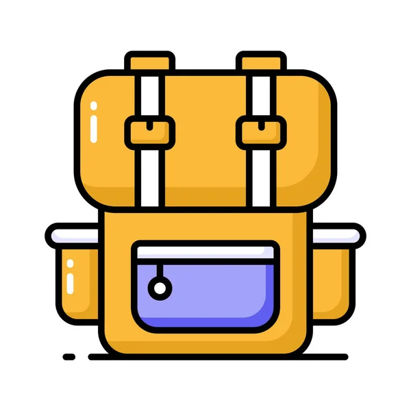 Travel Backpack Vector Design Hiking Bag Icon Easy Use Web — Stock Vector