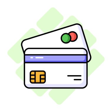 Modern tarzda ATM kart vektör tasarımı, çevrimiçi ödemeler için kart ve nakit çekilmesi