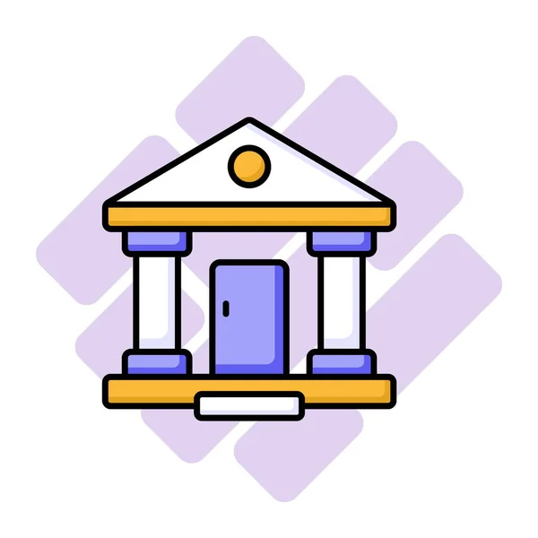 Icono Del Edificio Del Banco Estilo Moderno Vector Fácil Usar — Archivo Imágenes Vectoriales