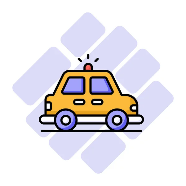Ikon Taxi Trendig Stil Lokal Transport Bil — Stock vektor