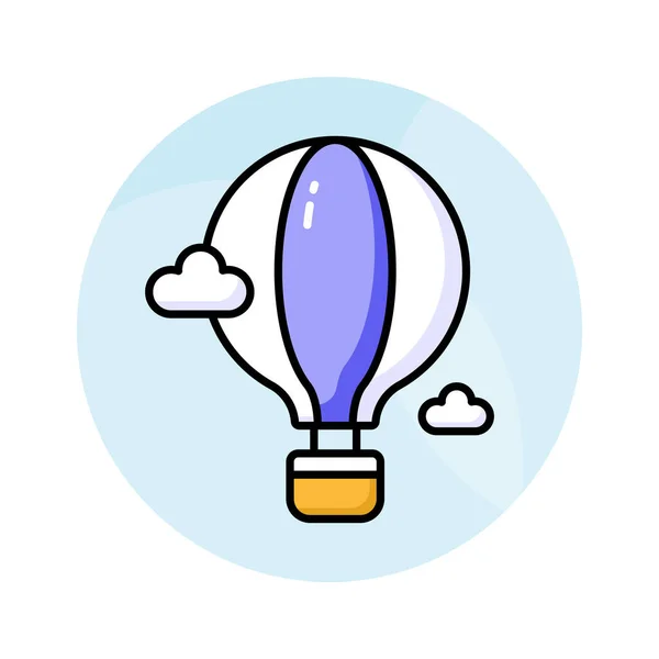 熱気球の創造的に設計されたベクトルは 熱気球の冒険をお楽しみください — ストックベクタ