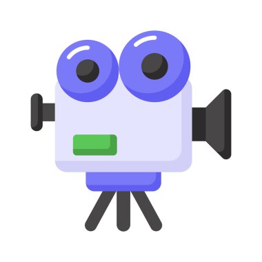 Moda tarzında Retro film kamera vektör tasarımı, profesyonel video kamera tasarımı