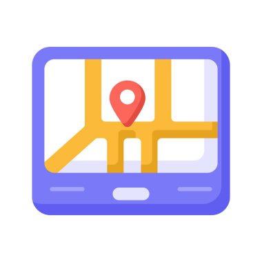 Düzenlenebilir biçimdeki GPS aygıtının bu güzel simgesini işaretleyin, simgeyi kullanması kolay