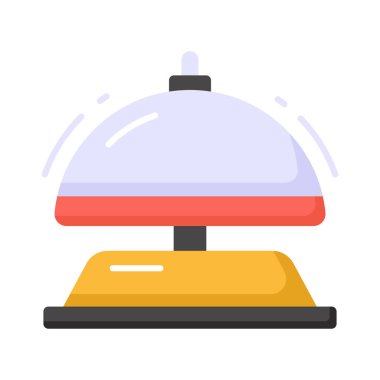 Bu güzel tasarım otelin çan simgesini modada, düzenlenebilir vektörde işaretleyin