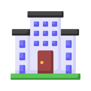 Güzel tasarlanmış otel ikonu, otel binasının modern stil vektörü kişiselleştirilebilir ve kullanımı kolay.