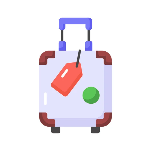 Προσεκτικά Επεξεργασμένο Εικονίδιο Σχεδιασμό Της Τσάντας Αποσκευών Μοντέρνο Στυλ Ταξίδια — Διανυσματικό Αρχείο