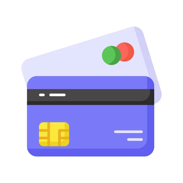 Bankkártya Vektor Dizájn Modern Stílusban Kártya Online Fizetésekhez Készpénzfelvétel — Stock Vector