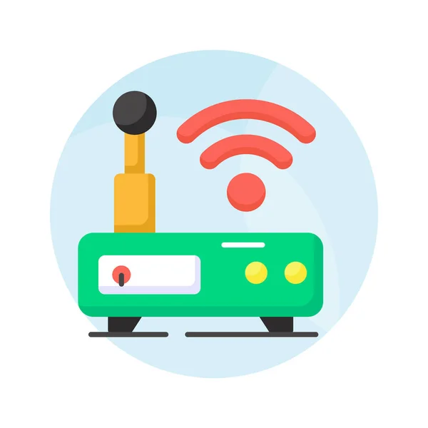 Icona Del Router Wifi Mostra Dispositivo Rete Che Consente Comunicazione — Vettoriale Stock