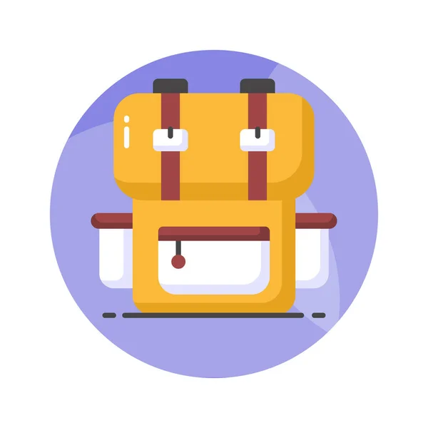 Travel Backpack Vector Design Hiking Bag Icon Εύκολο Στη Χρήση — Διανυσματικό Αρχείο