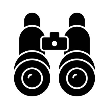 Moda tarzında uzak nesneleri, dürbün vektör tasarımını izlemek için kullanılan, her göz için bir lens ile optik bir araçtır
