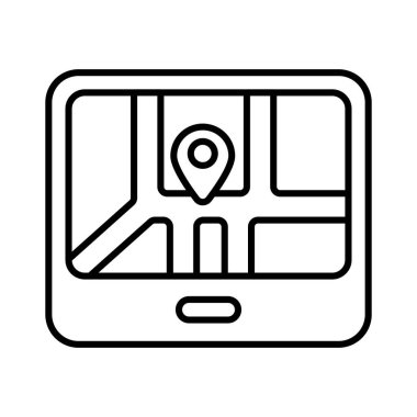 Düzenlenebilir biçimdeki GPS aygıtının bu güzel simgesini işaretleyin, simgeyi kullanması kolay